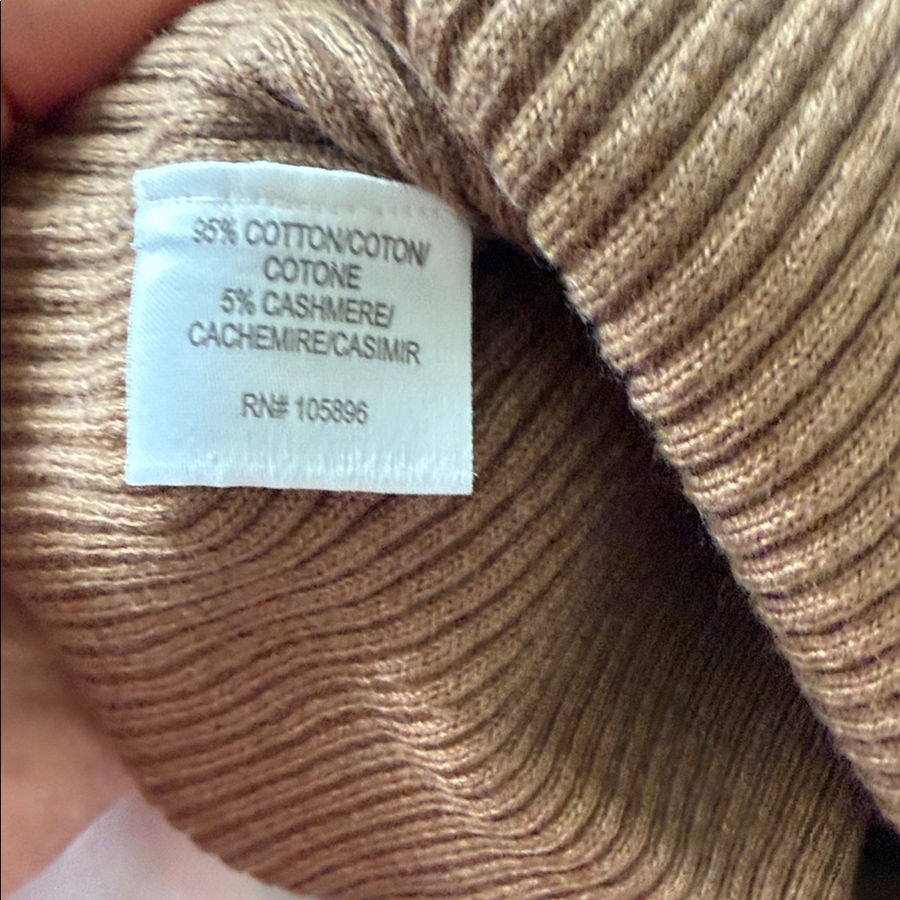 New Worth Tan Ribbed Sweater - Picture 8 of 9